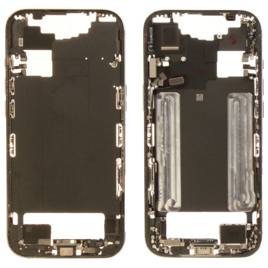 Middle frame incl. small parts (Pulled A)  - Light Blue, For iPhone 17 Air