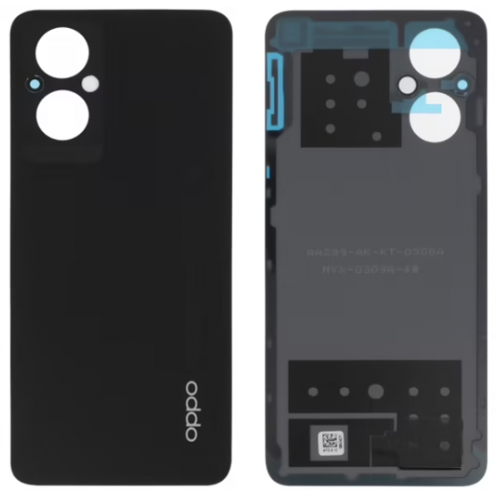 Rear cover (Original) - Black, Oppo Reno 8 Lite Rear cover (Original) - Black, Oppo Reno 8 Lite