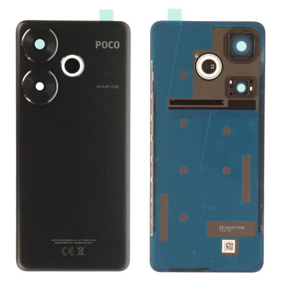 Rear cover (Original) - Black, Xiaomi Poco F6