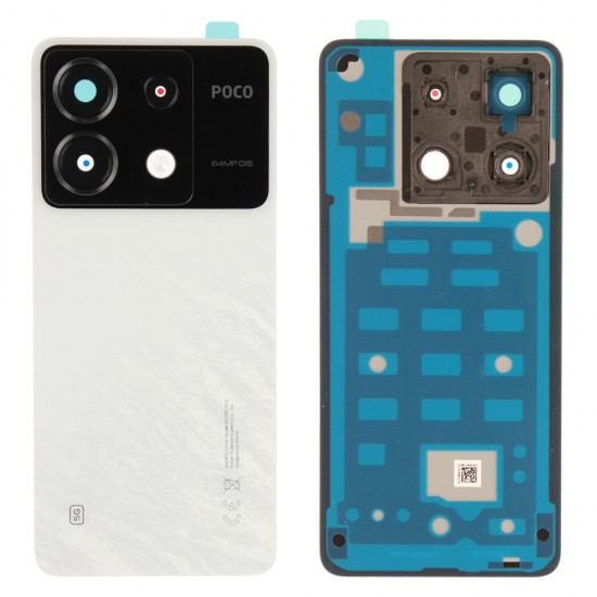 Rear cover (Original) - White, Xiaomi Poco X6