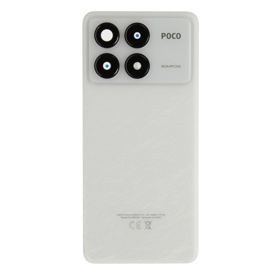 Rear cover (Original) - White, Xiaomi Poco F6 Pro